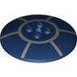Dish 6 x 6 Inverted (Radar) with Solid Studs and White Circle, 6 Spokes print