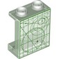 Panel 1 x 2 x 2 [Side Supports / Hollow Studs] with Screen with Green Space Coordinates Print