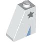Slope 65° 2 x 1 x 2 with Light Bluish Grey Star, Medium Blue Triangle print