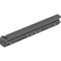LEGO part GEAR RACK 14X2M W/GROOVE in Dark Stone Grey (6273338|60578)