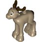 Animal, Reindeer Baby with Dark Brown Antlers print