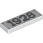 Tile 1 x 3 with '1928' print