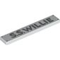Tile 1 x 6 with 'S. S. Willie' print