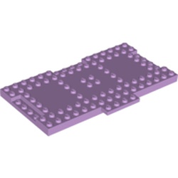 LEGO part 18922 Brick Special 8 x 16 with 1 x 4 Indentations and 1 x 4 Plate in Lavender