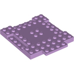 LEGO part 10015624 PLATE 8X8X6,4, 3 CUT OUT, 1 WING in Lavender