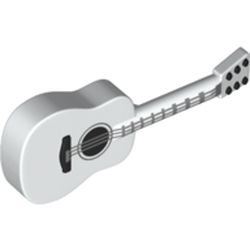 LEGO part 10060411 MINI GUITAR, NO. 7 in White