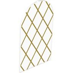 Glass for Frame 1 x 6 x 7 with Bow with Gold Diamond Pattern