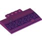 Slope Curved 5 x 8 x 2/3 with Dark Purple Carpet/Tapestry Snowflakes print