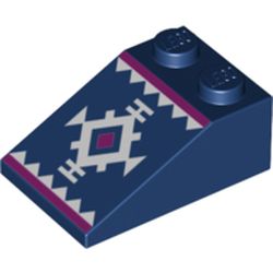 Slope 33° 3 x 2 with White Snowflake, Dark Purple Lines print