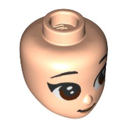Minidoll Head Reddish Brown Eyes