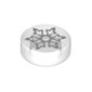 Tile Round 1 x 1 with 6 Pointed Snowflake