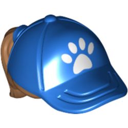 Hair and Hat / Cap, Ponytail Medium Nougat and Paw Print