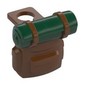 Minifig Neckwear Backpack with Bedroll Dark Green Print