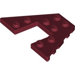 LEGO part 10029172 PLATE 6X4 W/ANGLE in Dark Red