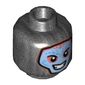 Minifig Head, Balaclava with Blue Face, Smile with Teeth Print