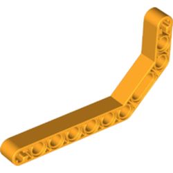 LEGO part 32009 Technic Beam 1 x 11.5 Double Bent Thick in Flame Yellowish Orange/ Bright Light Orange