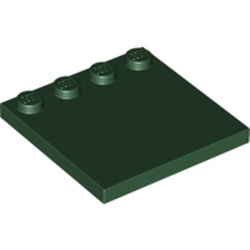 LEGO part PLATE 4X4 W. 4 KNOBS in Earth Green/ Dark Green