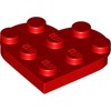 Red Plate Angled 3 x 3 with Heart Shape