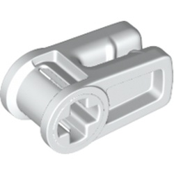 LEGO part WIRE CLIP, W/ CROSS HOLE in White