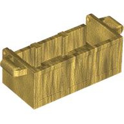 LEGO part CHEST 2X4 in Warm Gold/ Pearl Gold