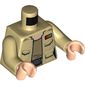 Torso Jacket with Pockets over Dark Tan Undershirt Print, Tan Arms, Light Nougat Hands