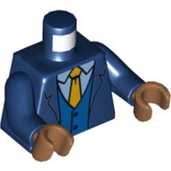 Torso Suit, Dark Azure Vest, Bright Light Blue Shirt, Yellow Tie Print, Dark Blue Arms, Medium Nougat Hands