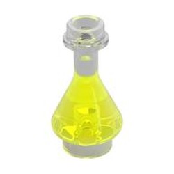 Equipment Bottle / Erlenmeyer Flask with Trans-Neon Green Fluid Pattern