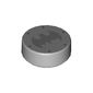Tile Round 1 x 1 with Dark Bluish Grey Batman Logo, 6 Reddish Brown Rivets print
