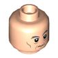 Minifig Head General Pryde, Dark Bluish Gray Eyebrows, Eye Bags, Cheek Lines, Chin Dimple, Grin / Angry Print