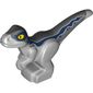Animal, Dinosaur, Raptor, Baby, Dark Blue Stripes
