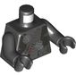 Torso Robe, with Pearl Titanium Straps and Belt, and Grenades Print, Black Arms and Hands