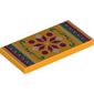 Tile 2 x 4 with Carpet Decoration print