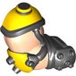 Arm, Bigfig, Right with Yellow Elbow Pad, Black Wrist