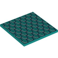 Tile 6 x 6 with Bottom Tubes with Roof Tiles print