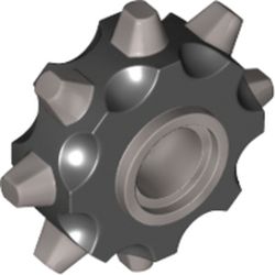 LEGO PART 64829pat0001 Minifig Collar RIP Tire with Flat Silver Spikes ...