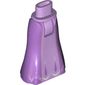 Minidoll Hips and Full Length Skirt with Medium Lavender Under Dress, White Decorations