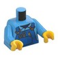 Torso Mechanic Blue Overalls, Tools in Pocket, Pen with Black Outline Print, Back Print, Medium Blue Arms, Yellow Hands