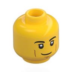 Minifig Head, Smile, Cheek Lines