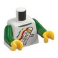 Torso T-Shirt with Classic Space Minifigure print, Green Arms, Yellow Hands