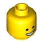 Minifig Head Emmet, Open Mouth, Lopsided Grin, Closed Eyes / Closed Mouth, Tightly Closed Eyes.