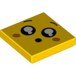 Tile 2 x 2 with Face, Big Open Eyes print