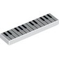 Tile 1 x 4 with Piano Keyboard Print