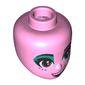 Minidoll Head Dark Turquoise Eye shadow, Purple Eyes, Purple Freckles