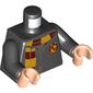Torso Robe Clasped, with Gryffindor Crest and Scarf Print, Black Arms, Light Nougat Hands