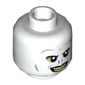Minifig Head Voldemort, Tan Around Eyes, Yellow Teeth, Evil Grin Print