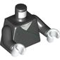 Torso Robe with Crease Lines, White Neck Print, Black Arms, White Hands