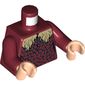 Torso Black Cracks, Tan Fur Print, Dark Red Arms, Light Nougat Hands