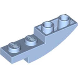 LEGO part 13547 BRICK 1X4X1 INV. BOW in Light Royal Blue/ Bright Light Blue