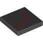 Tile 2 x 2 with Red Cracks print