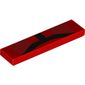 Tile 1 x 4 with Black Marking, Lines print